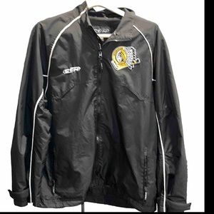 MUSKEGON CHIEFS coat logo Hockey Jacket Full Zip CCM Logo Windbreaker Large Mens